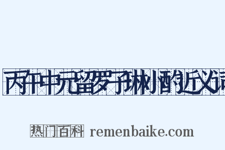 丙午中元留罗子琳小酌近义词是什么意思的图片